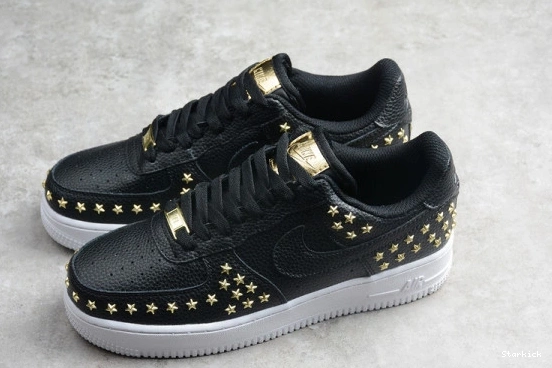 AR0639-001 1 STARS FORCE LOW BLACK AIR NIKE 0908